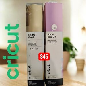 Cricut Gold and White Smart Vinyl and Iron-On Bundle